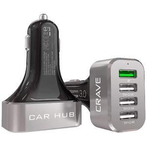 Carregador USB para Usar no Carro 4 Portas