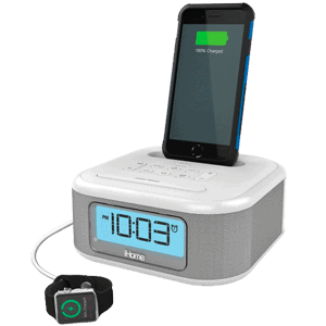 Despertador Digital Radio Relógio com Carregador para iPhone